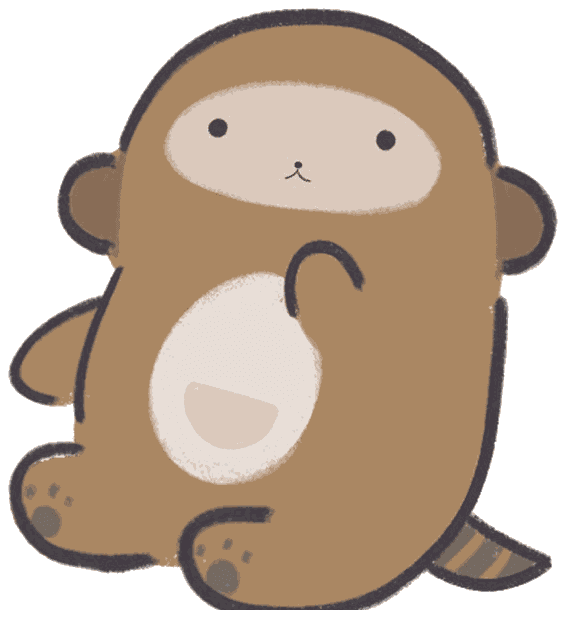 ポコちゃんのとくちょうがわかる すわった すがた